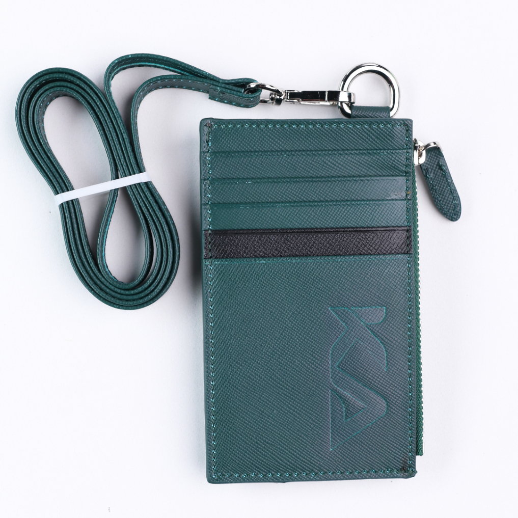 Kavy Necklace Leather Wallet (Green)