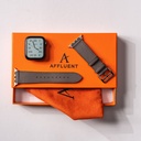 Affluent Leather Apple Watch Band 42/44/45mm (Epsom Grey)