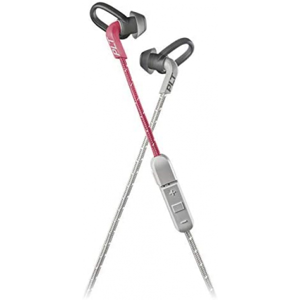 Plantronics BackBeat FIT 300 Sweatproof Sport Wireless Earbuds (Grey/Coral)