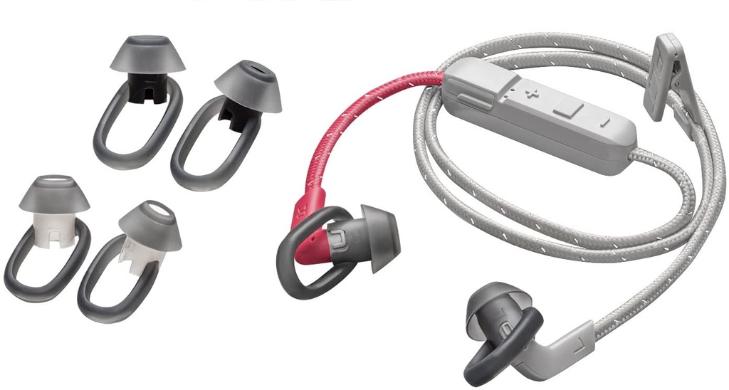 Plantronics BackBeat FIT 300 Sweatproof Sport Wireless Earbuds (Grey/Coral)