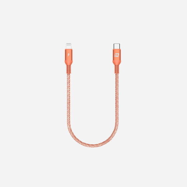 Momax Elite Link Lightning to Type-C Cable 0.3m (Coral)