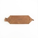 Kavy Leather Pouch Bag (Brown)