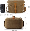 Bagsmart Canvas Shoulder Messenger Bag (Brown)