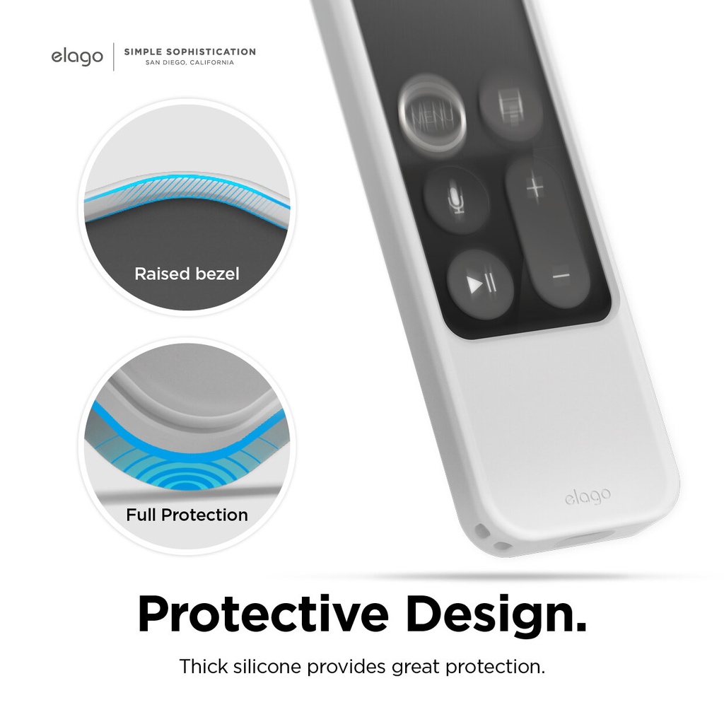 Elago R4 Retro Case for Apple TV Siri Remote with Lanyard (Grey)