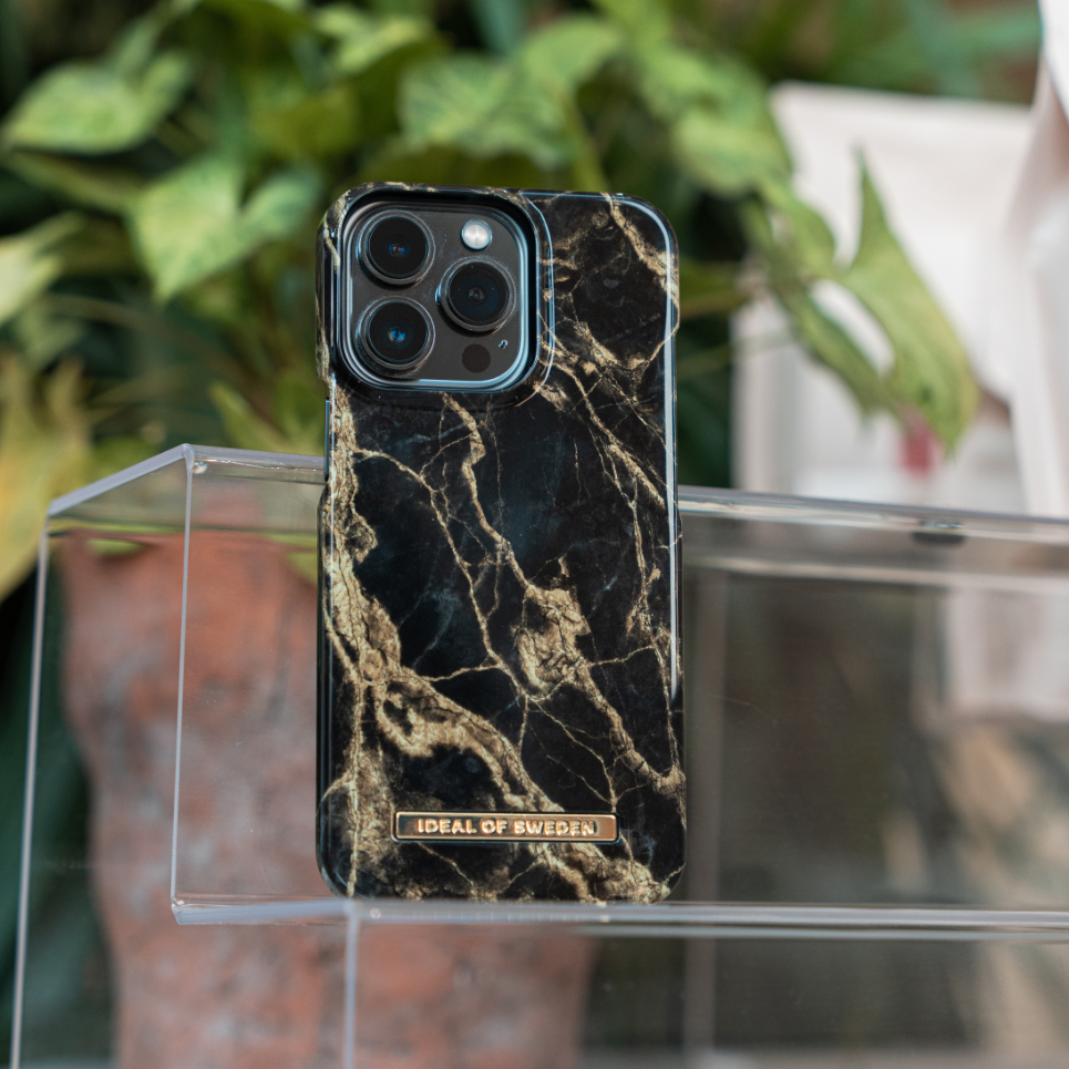 Ideal of Sweden Fashion Case for iPhone 13 Pro Max (Golden Smoke  Marble)