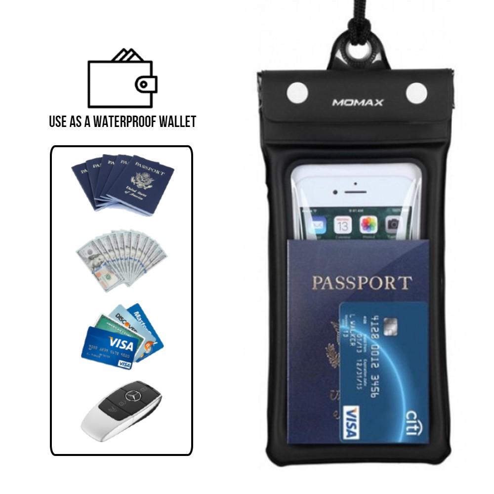 Momax Air Pouch Floating Waterproof Pouch (Black)