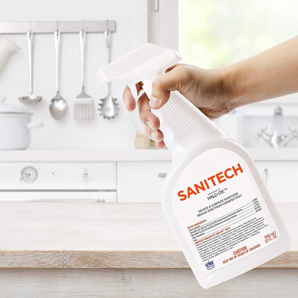 Whoosh Sanitech Halo XO Device &amp; Surface Sanitizer 946ml