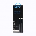 Kavy Woven 3A Lightning to Type-C Cable 0.3m