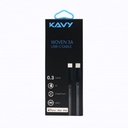 Kavy Woven 3A Lightning to Type-C Cable 0.3m