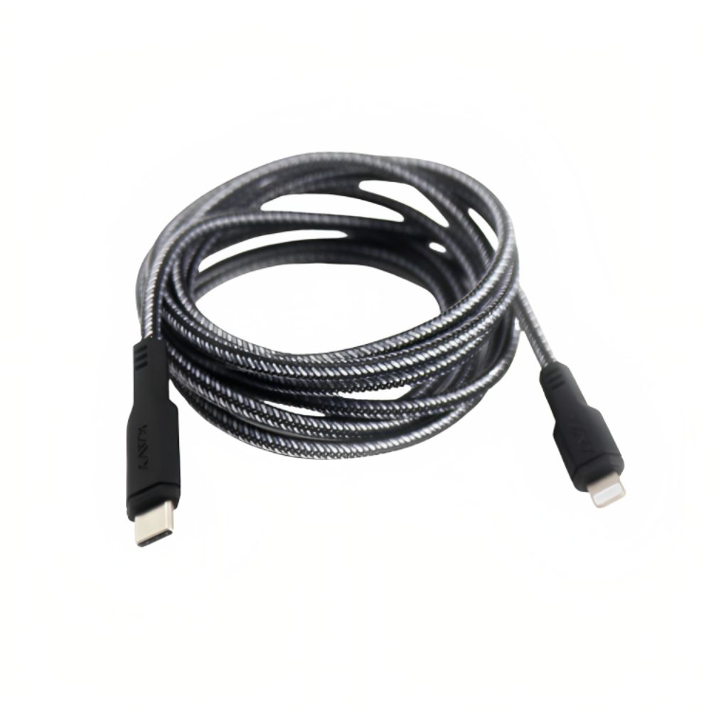 Kavy Woven 3A Lightning to Type-C Cable 2m