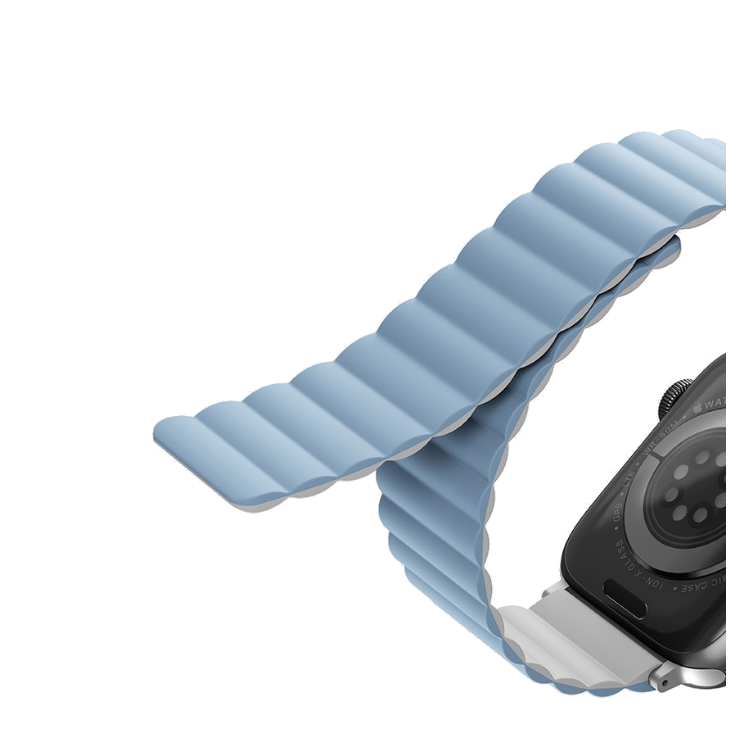UNIQ Revix Reversible Magnetic for Apple Watch Strap 42/44/45mm Arctic (White/Blue)