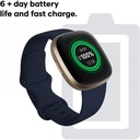 Fitbit Versa 3 Health & Fitness Smartwatch (Midnight/Soft Gold)