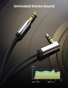 Ugreen Right Angle 3.5mm Jack to Jack Cable 2m (Black)