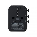 MOMAX 1-World with Type-C PD + 3 USB Ports AC Travel Adapter (Black)
