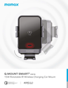MOMAX Q.Mount Smart5 Infrared Induction Rotating Wireless Charging Car Holder Bundle (Black)