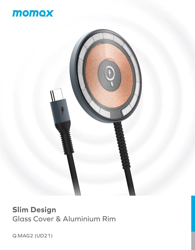 Momax Q.Mag Magnetic Wireless Charger (Grey)