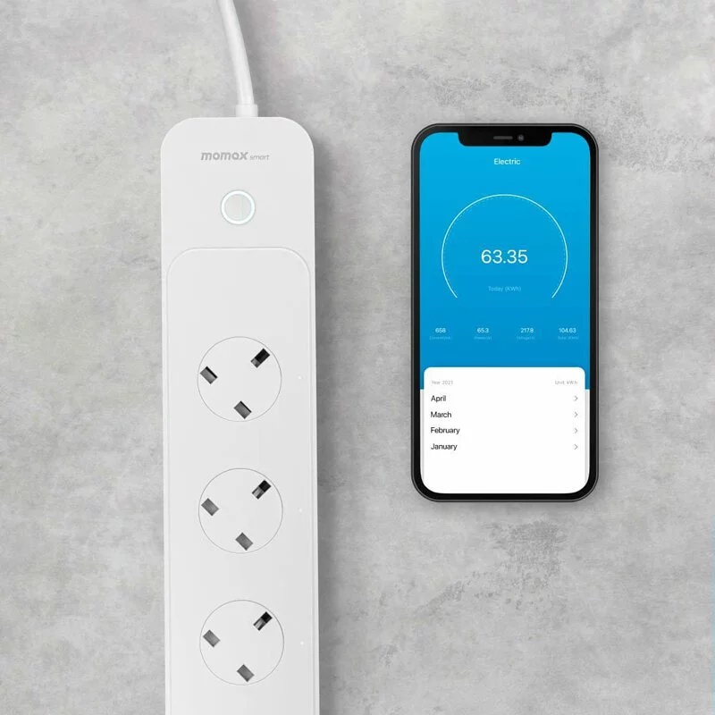 Momax Smart Charge Hub Iot Power Strip (White)