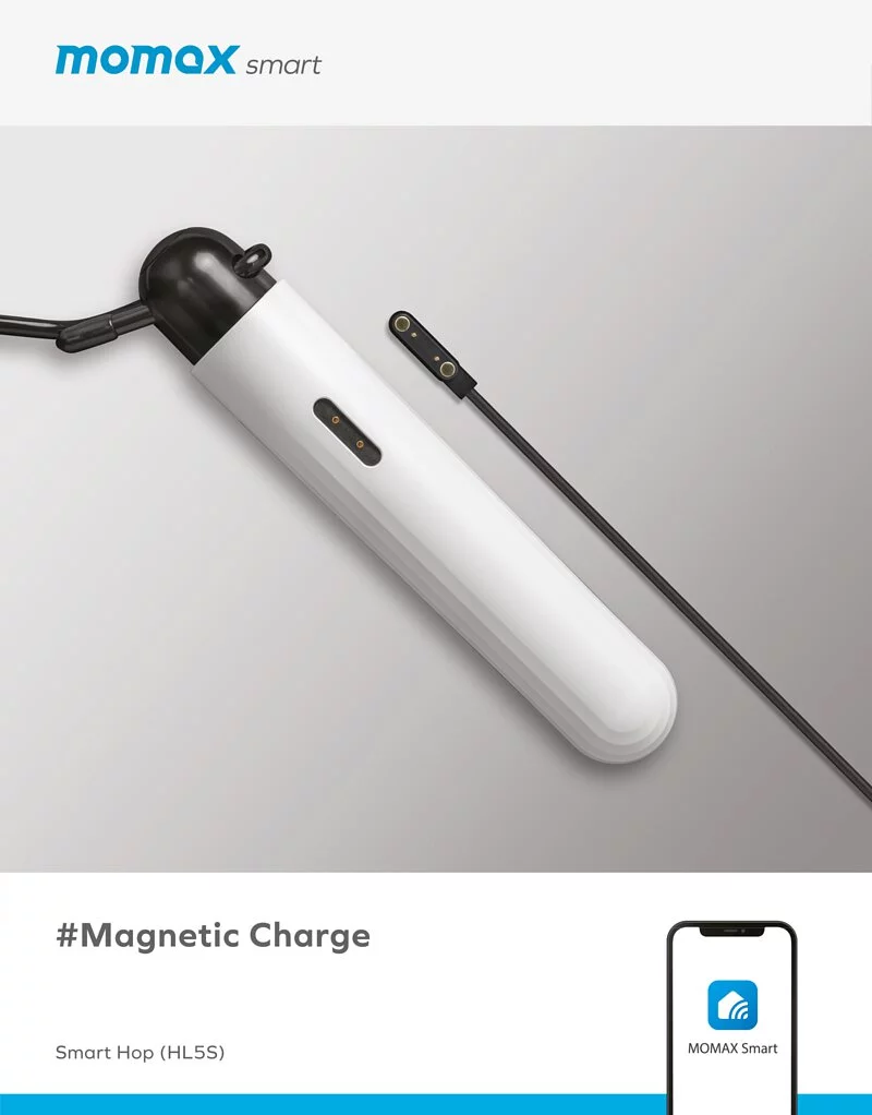 Momax Smart Hop IoT Skipping Rope (White)