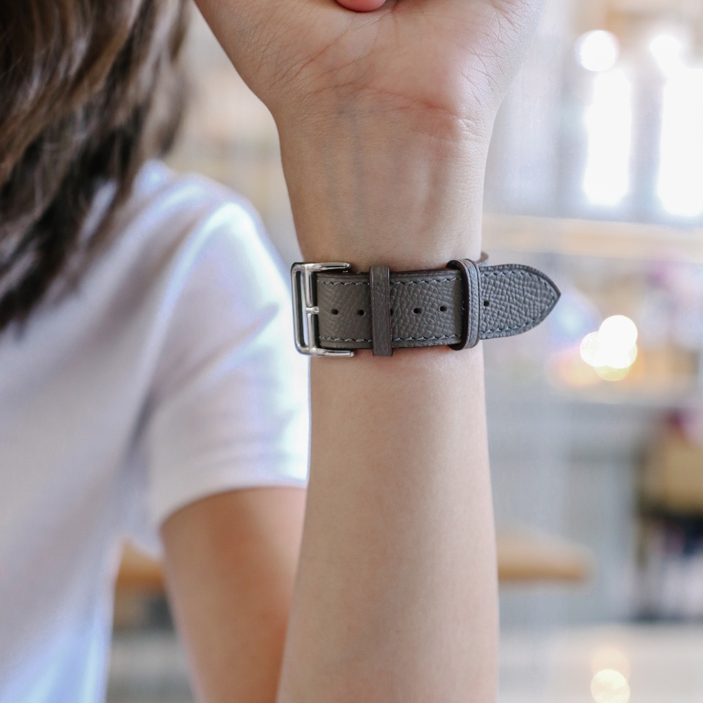 Affluent Leather Apple Watch Band 38/40/41mm (Epsom Grey)