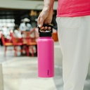 Fifty Fifty Vacuum Insulated Bottle 3 Finger Lid 1L (Lipstick Pink)