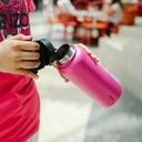 Fifty Fifty Vacuum Insulated Bottle 3 Finger Lid 1L (Lipstick Pink)