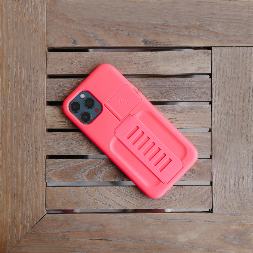 Grip2u Boost Case with Kickstand for iPhone 12 Pro Max (Coral)