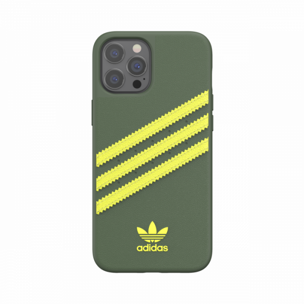 Adidas 3-Stripes Snap Case for iPhone 12/12 Pro (Green/Yellow)