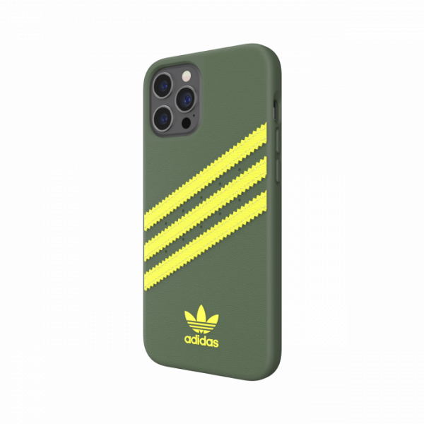 Adidas 3-Stripes Snap Case for iPhone 12/12 Pro (Green/Yellow)