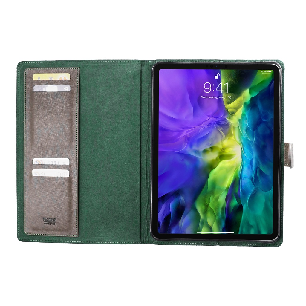 Kavy Leather Case for iPad Pro 11 (Green)