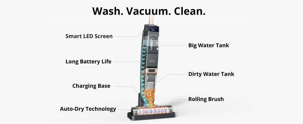 Eufy W31 5-in-1 Wet and Dry Cordless Vacuum Cleaner (Black)