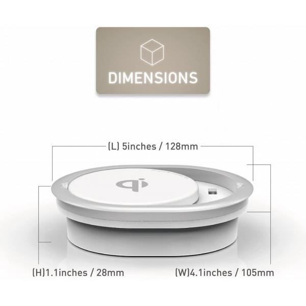 Channel Well Advanced Built-in Wireless Charger (Silver)