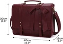 Ecosusi Women's Faux Leather Bow Briefcase (Red)