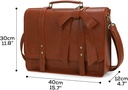 Ecosusi Women's Faux Leather Bow Briefcase (Brown)