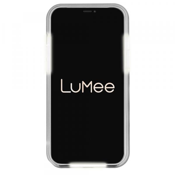 LuMee Halo Case iPhone 12/12 Pro (Rose Metallic White Marble)