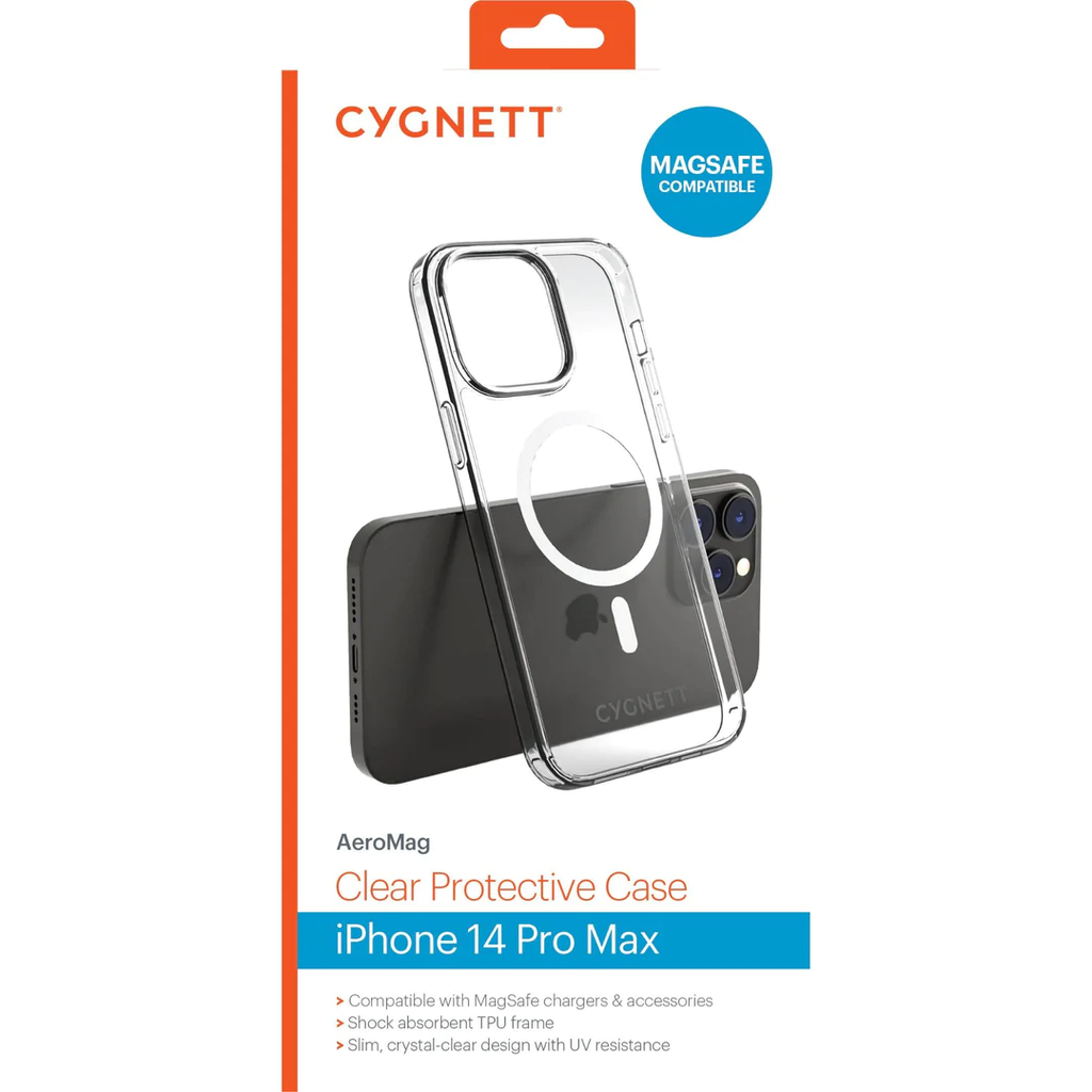 Cygnett AeroShield Magsafe Clear Protective Case Triple Cam iPhone 14 Pro Max