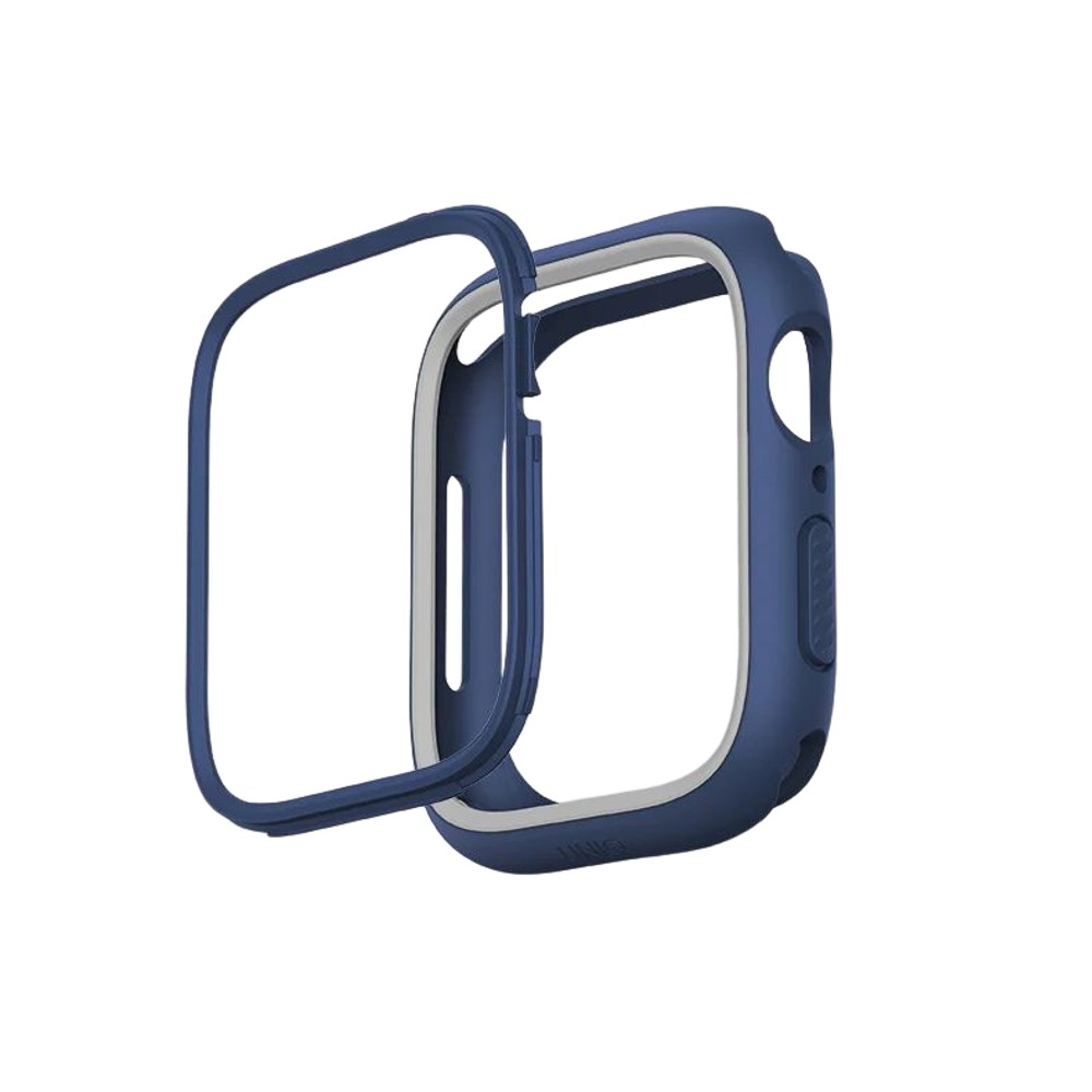 UNIQ Moduo Apple Watch Case with Interchangeable PC Bezel 45/44mm (Marine Blue/Grey)