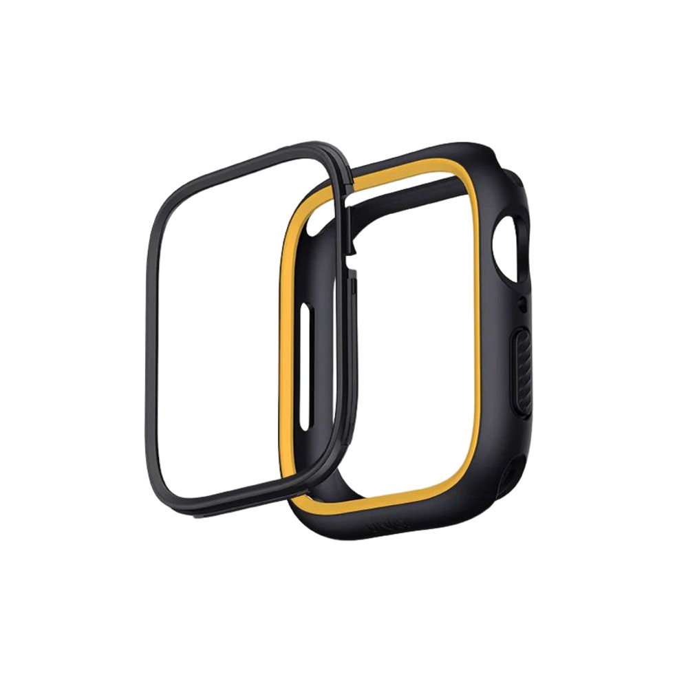 UNIQ Moduo Apple Watch Case with Interchangeable PC Bezel 45/44mm (Midnight Black/Mustard)