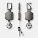 Spigen Retractable ID/Key Carabiner (Gunmetal)