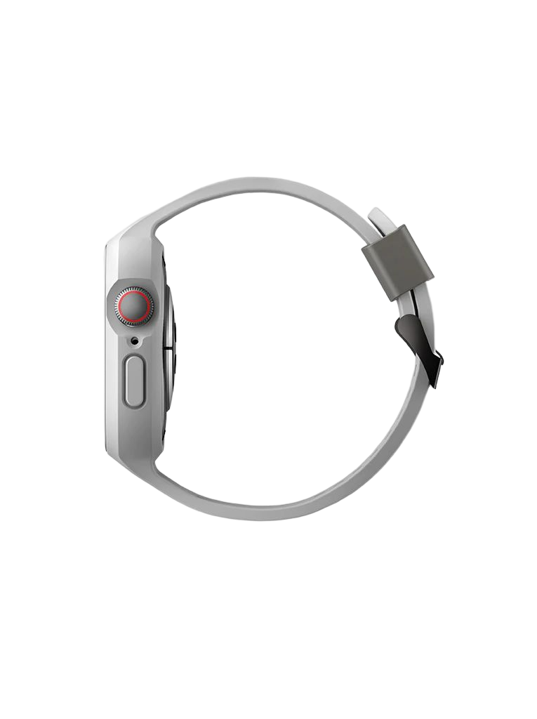 UNIQ Monos 2-in-1 Apple Watch Strap with Hybrid Case 45/44mm (Chalk Grey)