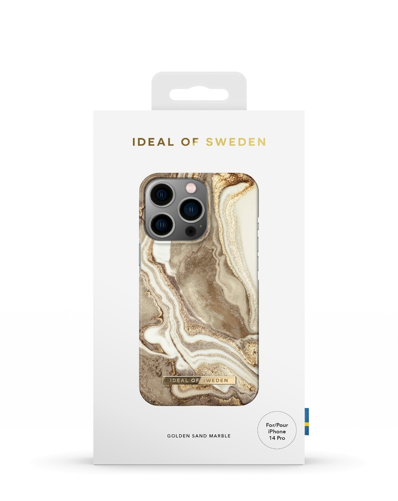 Ideal of Sweden Fashion Case iPhone 14 Pro (Golden Sand Marble)