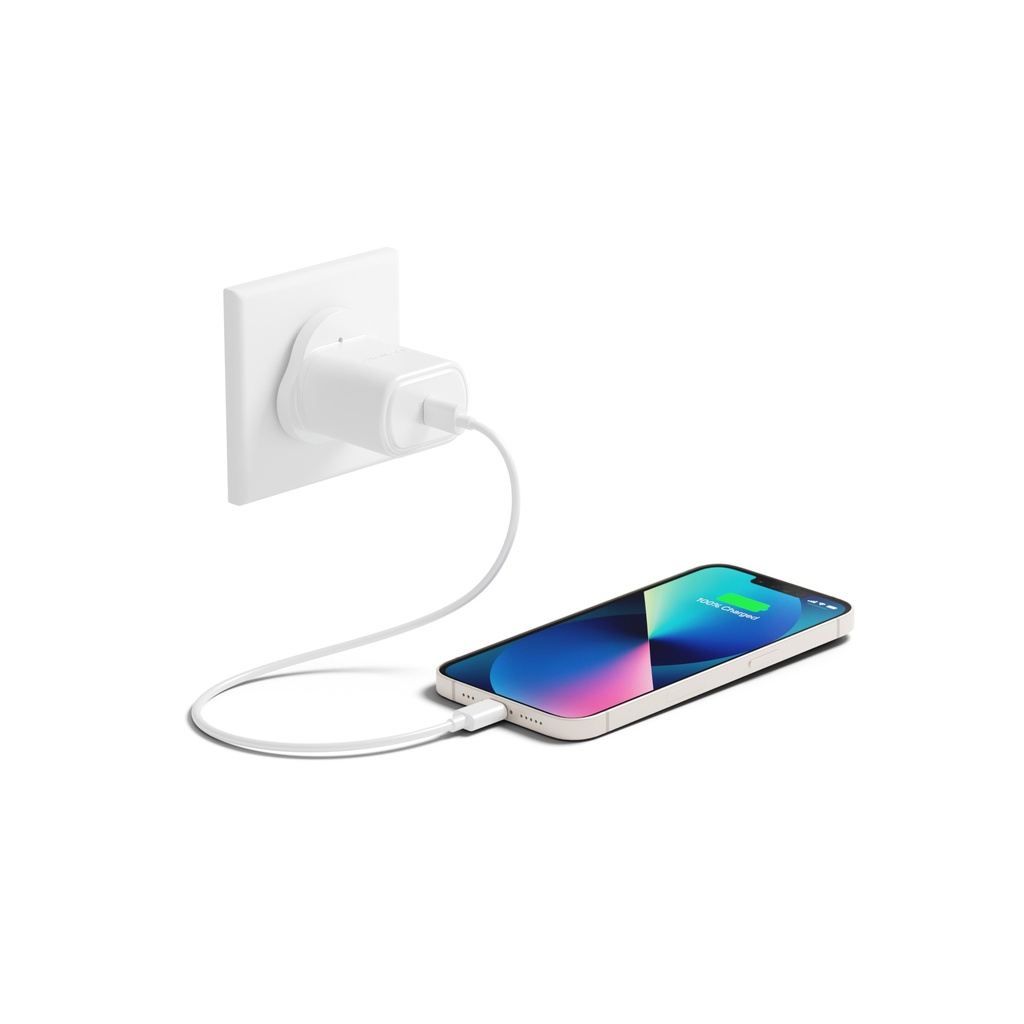 Cygnett 20W USB-C PD Wall Charger UK (White)