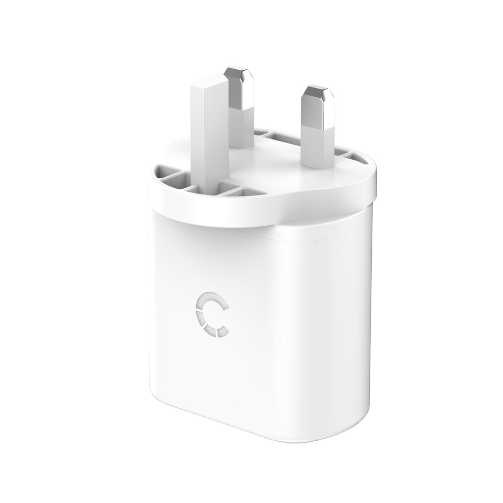 Cygnett 32W USB-C PD Dual Port Wall Charger UK (White)