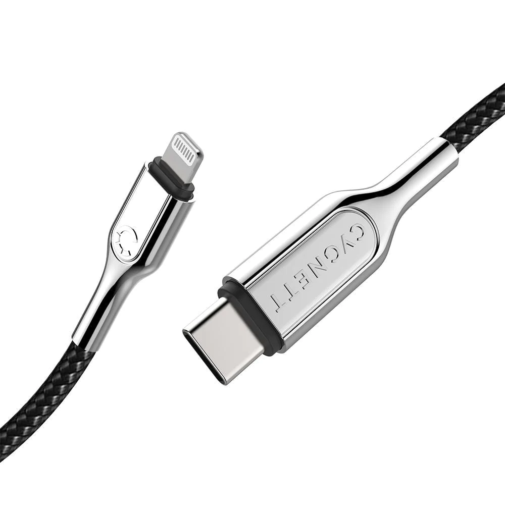 Cygnett Armoured Lightning to USB-C Cable 1M (Black)