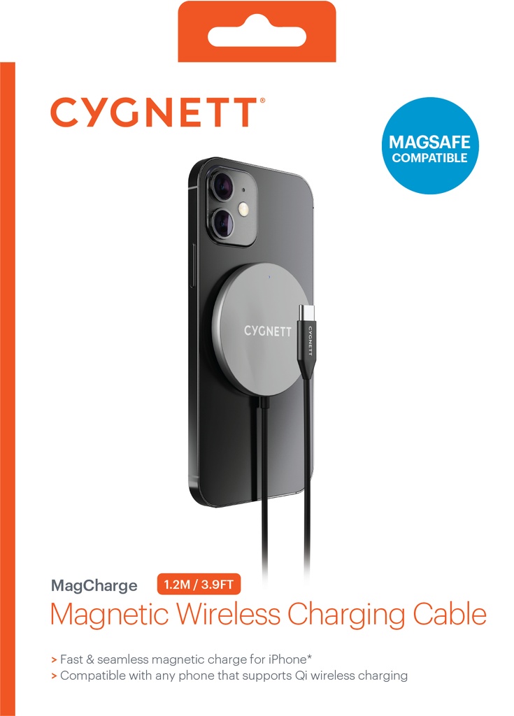 Cygnett MagCharge Cable 7.5W Black 1.2M