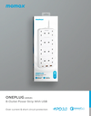 Momax ONEPLUG PD20W 2A1C 8outlet strip (White)