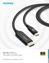 Momax Elite Link USB-C to HDMI 2.0 4K cable 2M (Black)