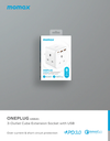 Momax ONEPLUG PD20W 2A1C 3outlet strip (White)