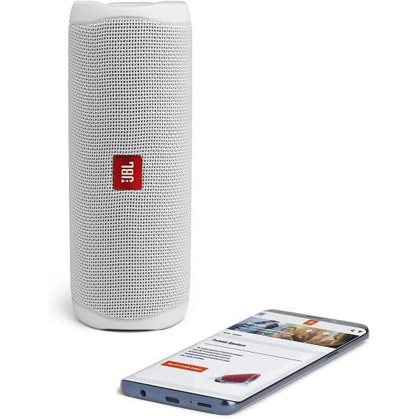 JBL FLIP 5 Waterproof Portable Bluetooth Speaker (White)