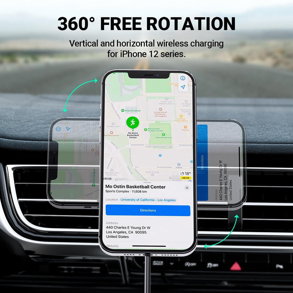 Acefast Magnetic Wireless Charging Car Holder