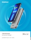 Momax Q.Power TOUCH 2 Wireless Charging Power Bank 10000mAh (Light Grey)